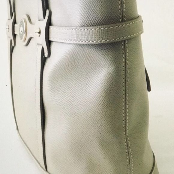 Dooney & Bourke Taupe Crossgrain Leather Tote Bag - Picture 4 of 9